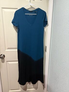 ATM Anthony Thomas Melillo Dip Dye T-Shirt V-Neck Dress